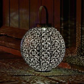 Damasque Solar Lantern - Bronze